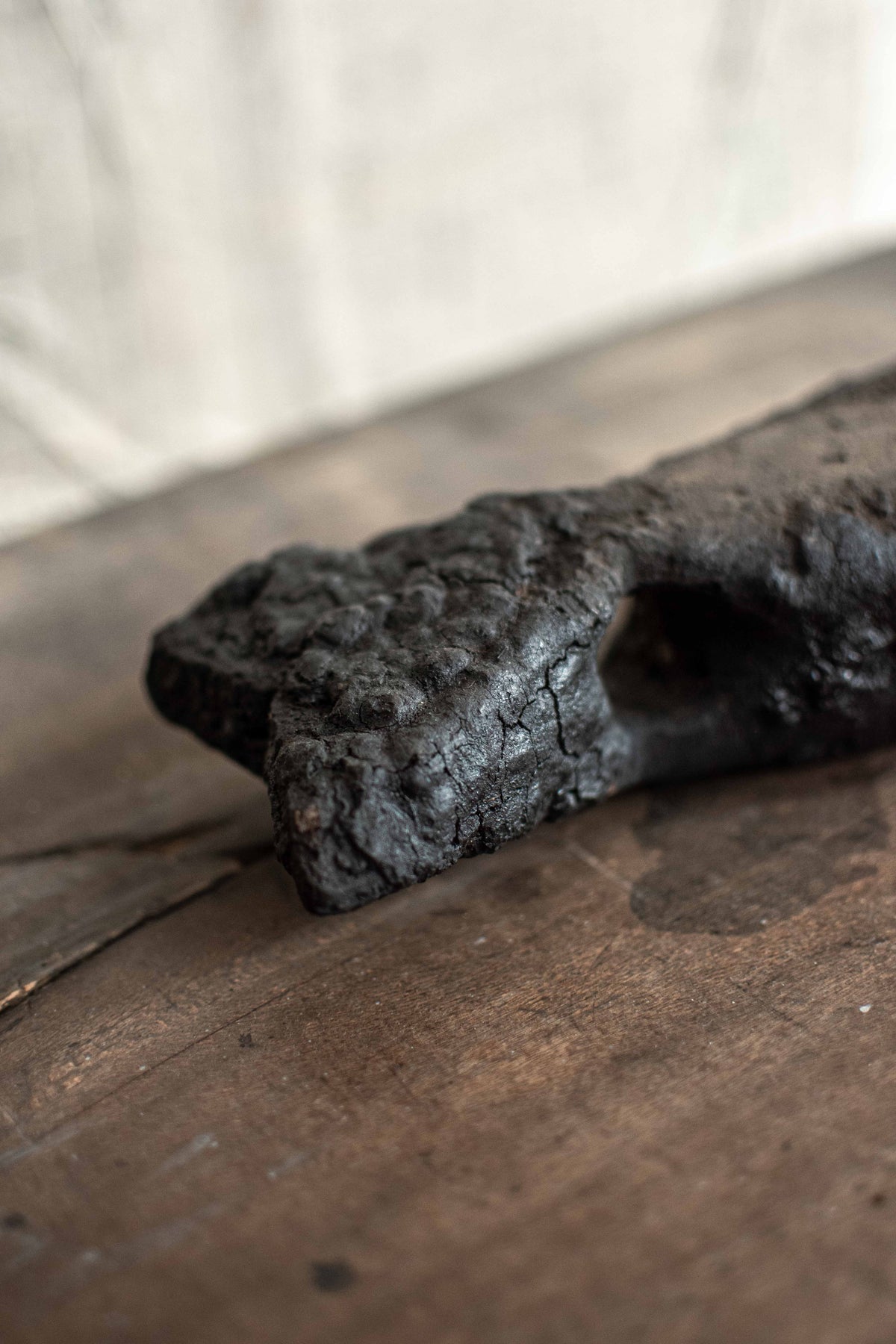 SPECIAL! Antique 19C Japanese Charred Wooden Fish - Edo Period