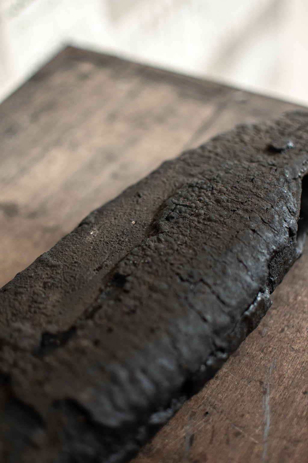 SPECIAL! Antique 19C Japanese Charred Wooden Fish - Edo Period