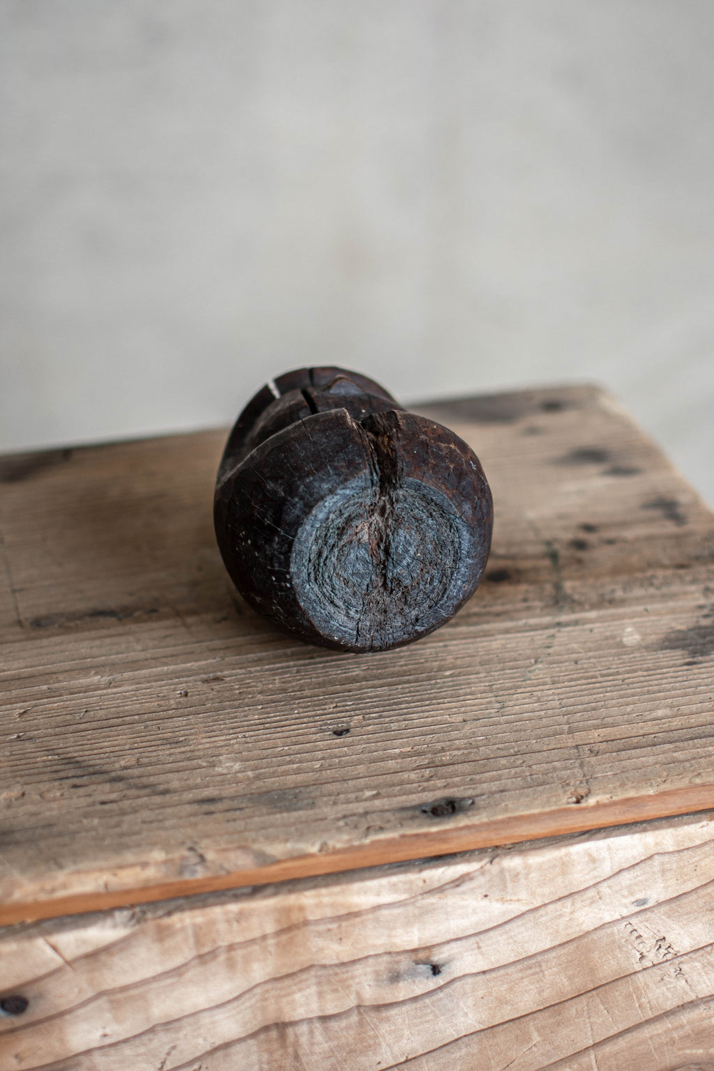 Antique Japanese Wooden Daruma Mould
