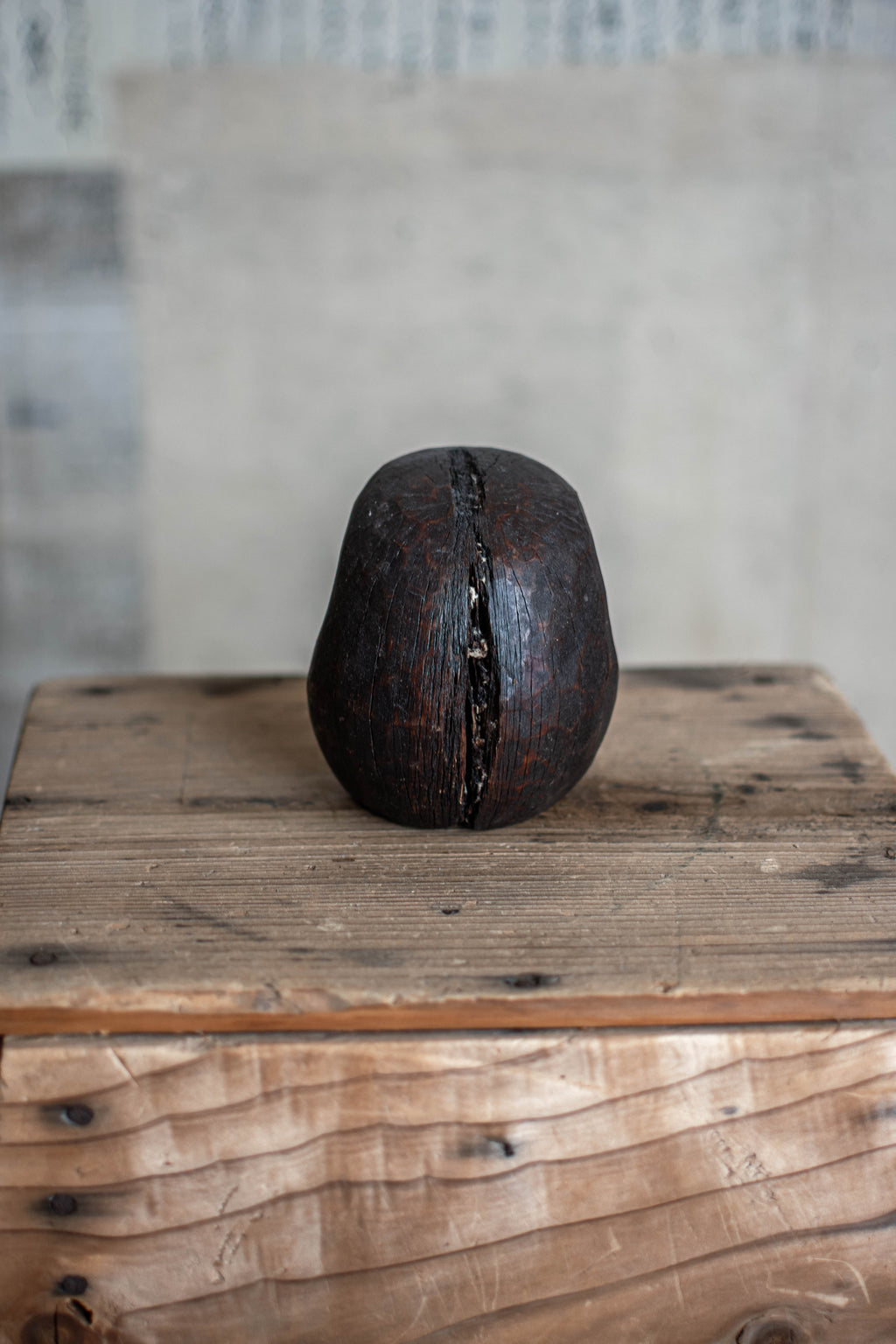 Antique Japanese Wooden Daruma Mould