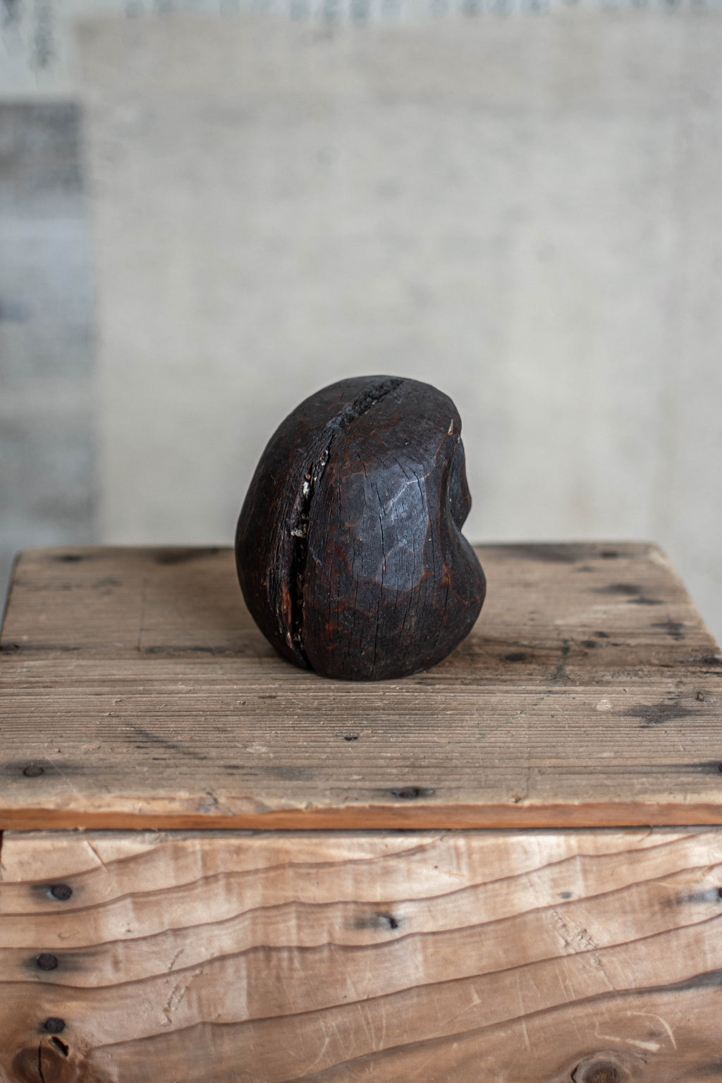 Antique Japanese Wooden Daruma Mould