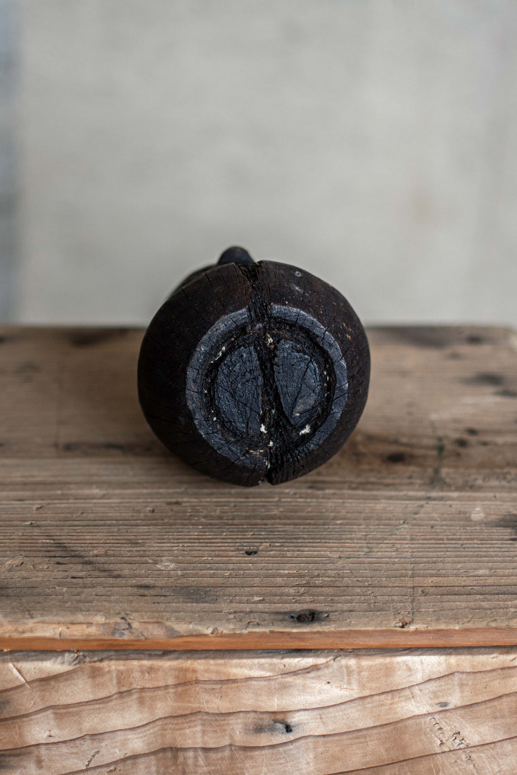 Antique Japanese Wooden Daruma Mould