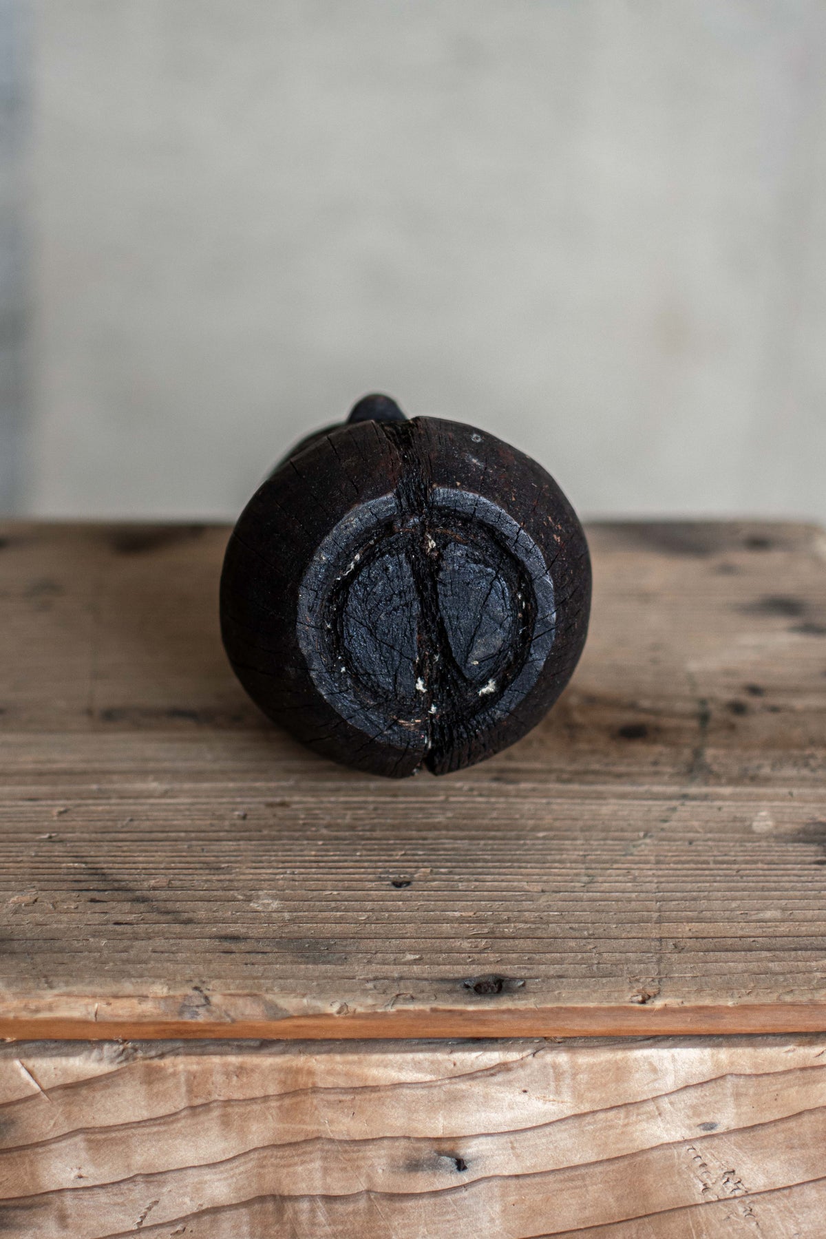 Antique Japanese Wooden Daruma Mould