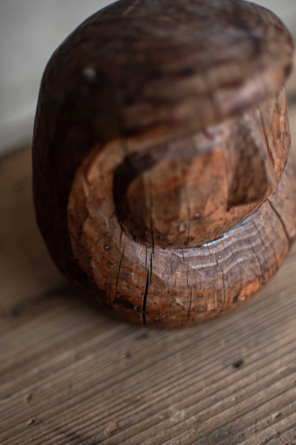 Vintage Japanese Wooden Daruma Mould