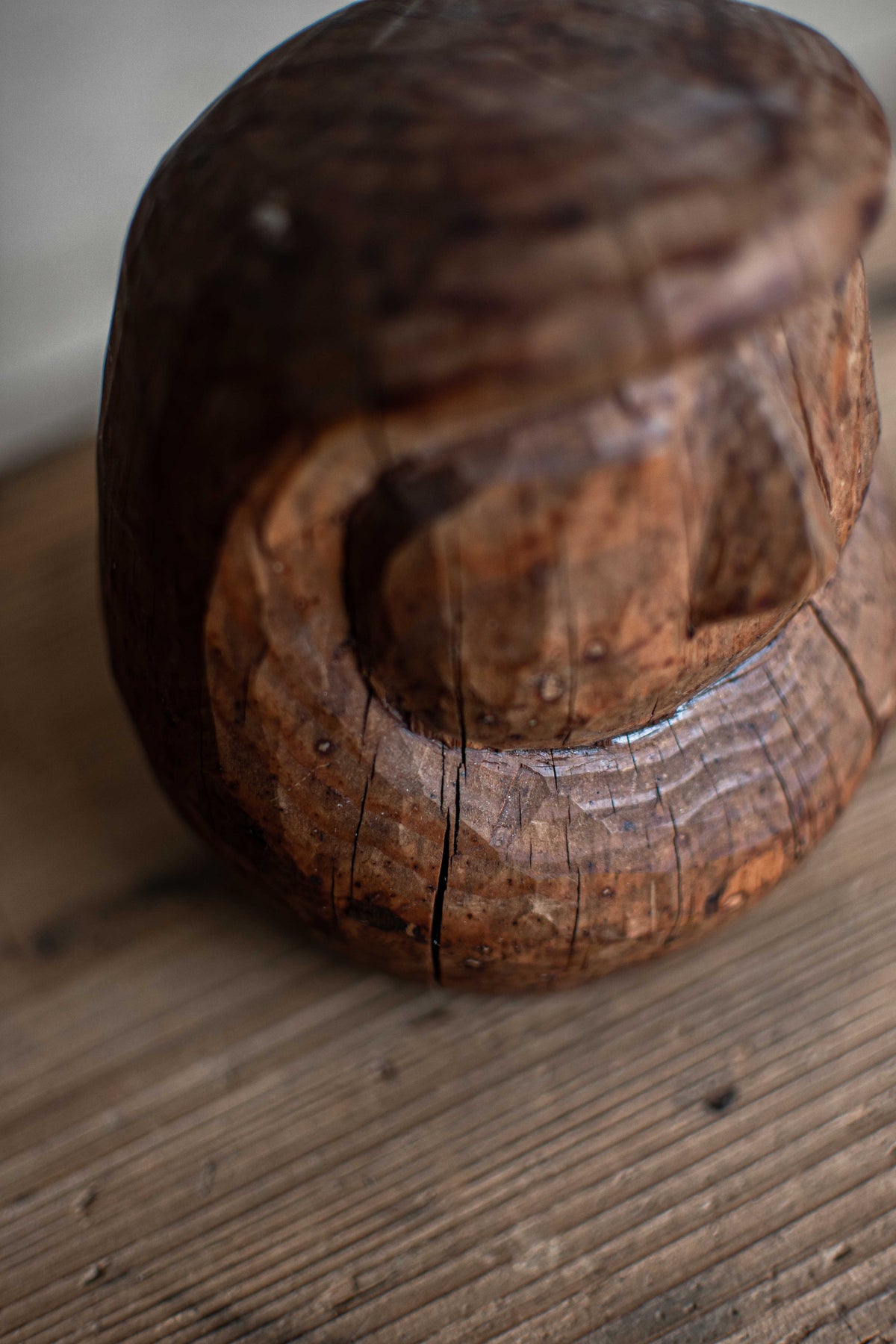 Vintage Japanese Wooden Daruma Mould