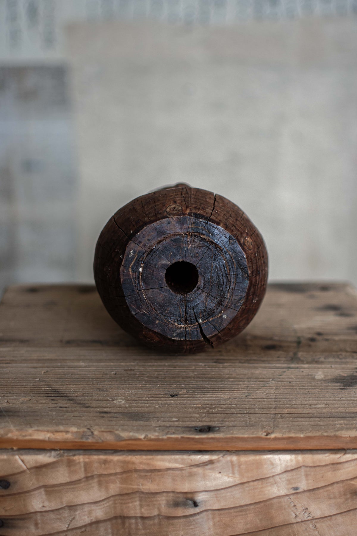 Vintage Japanese Wooden Daruma Mould