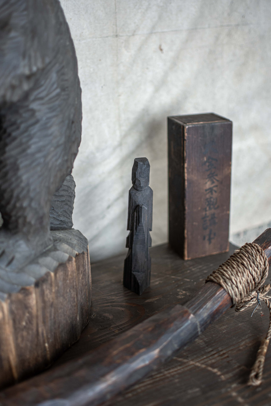 Japanese Carved Wooden Buddha - Edo / Meiji Era