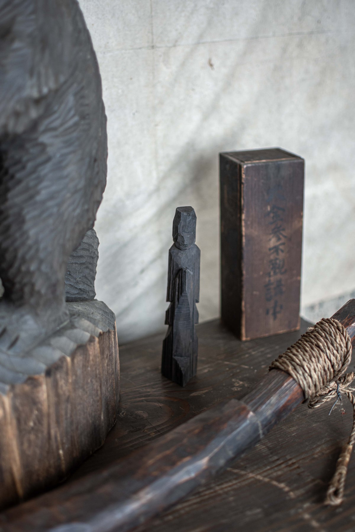 Japanese Carved Wooden Buddha - Edo / Meiji Era