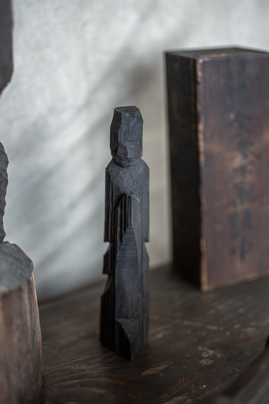 Japanese Carved Wooden Buddha - Edo / Meiji Era