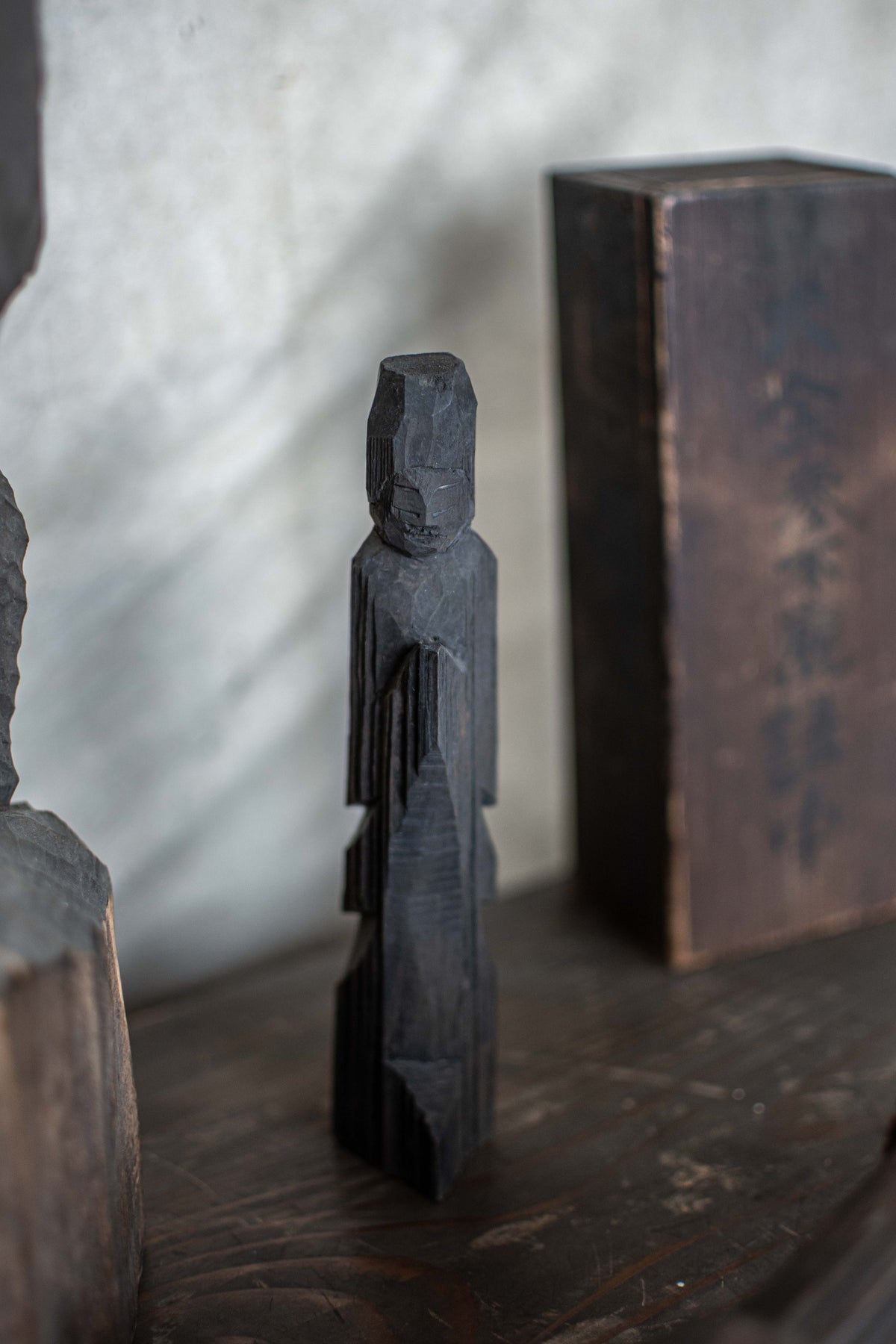 Japanese Carved Wooden Buddha - Edo / Meiji Era