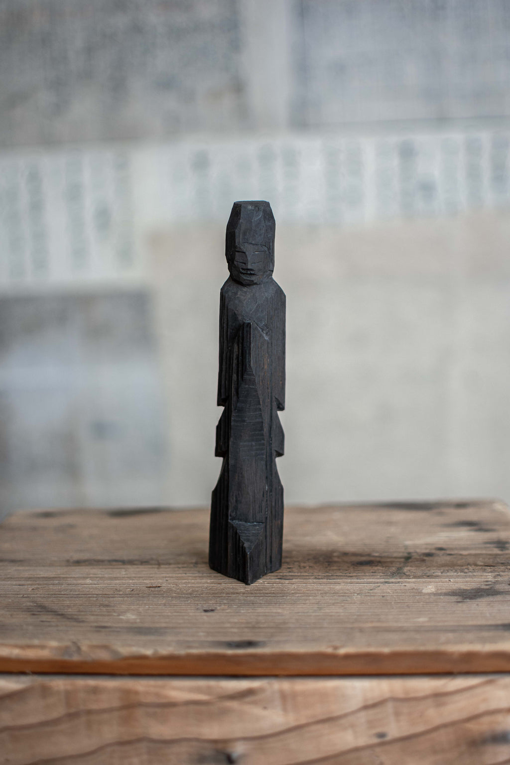 Japanese Carved Wooden Buddha - Edo / Meiji Era