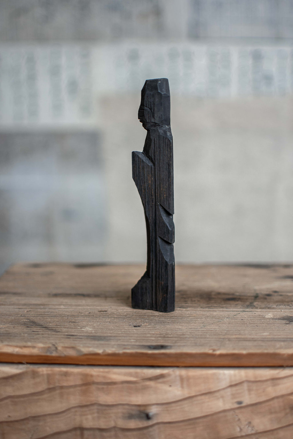 Japanese Carved Wooden Buddha - Edo / Meiji Era
