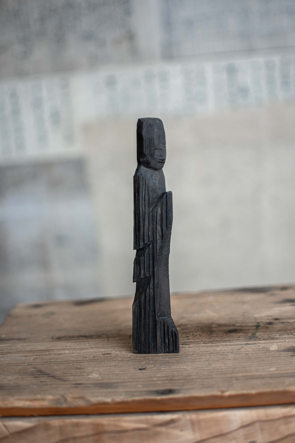 Japanese Carved Wooden Buddha - Edo / Meiji Era