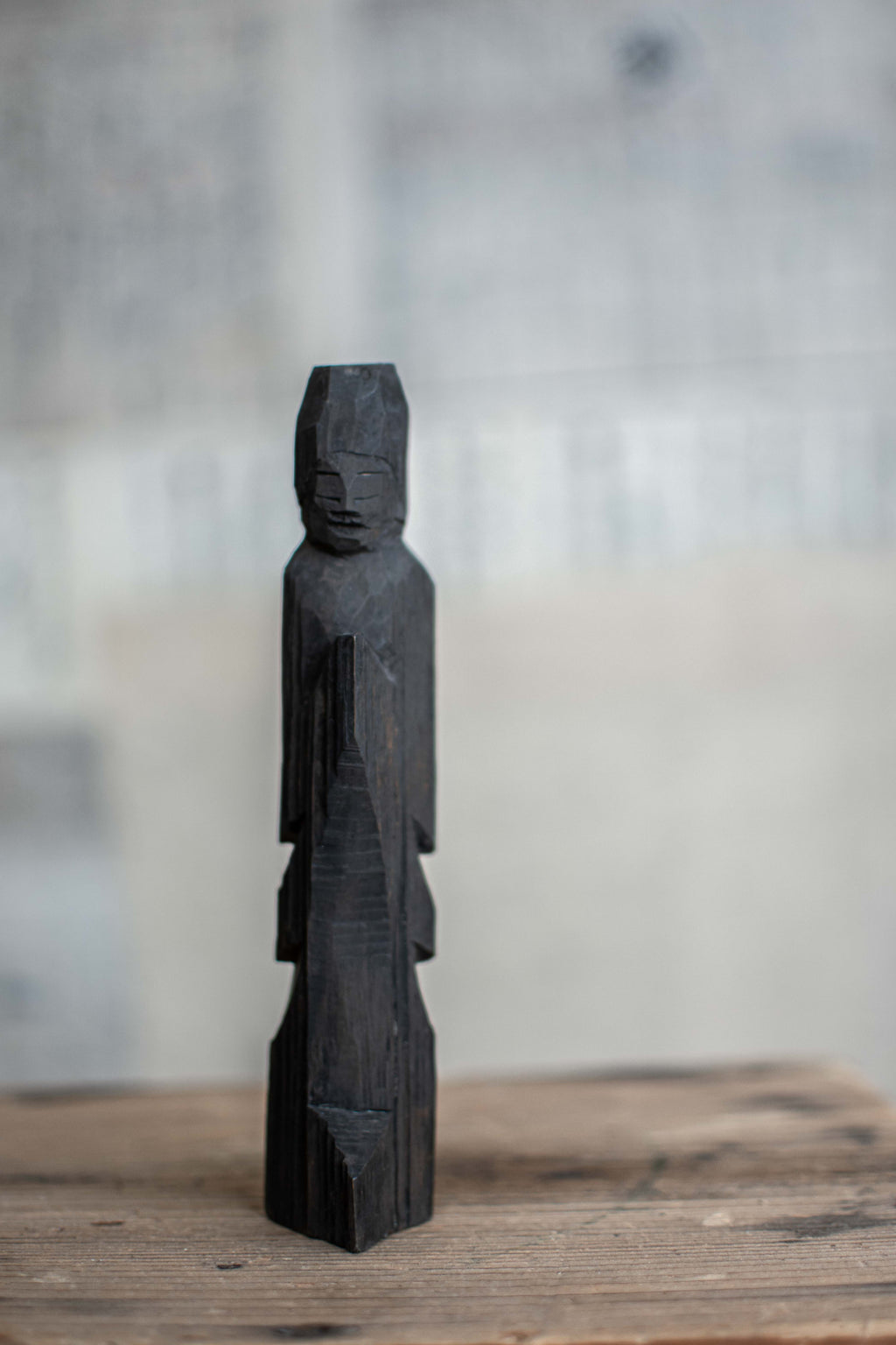 Japanese Carved Wooden Buddha - Edo / Meiji Era
