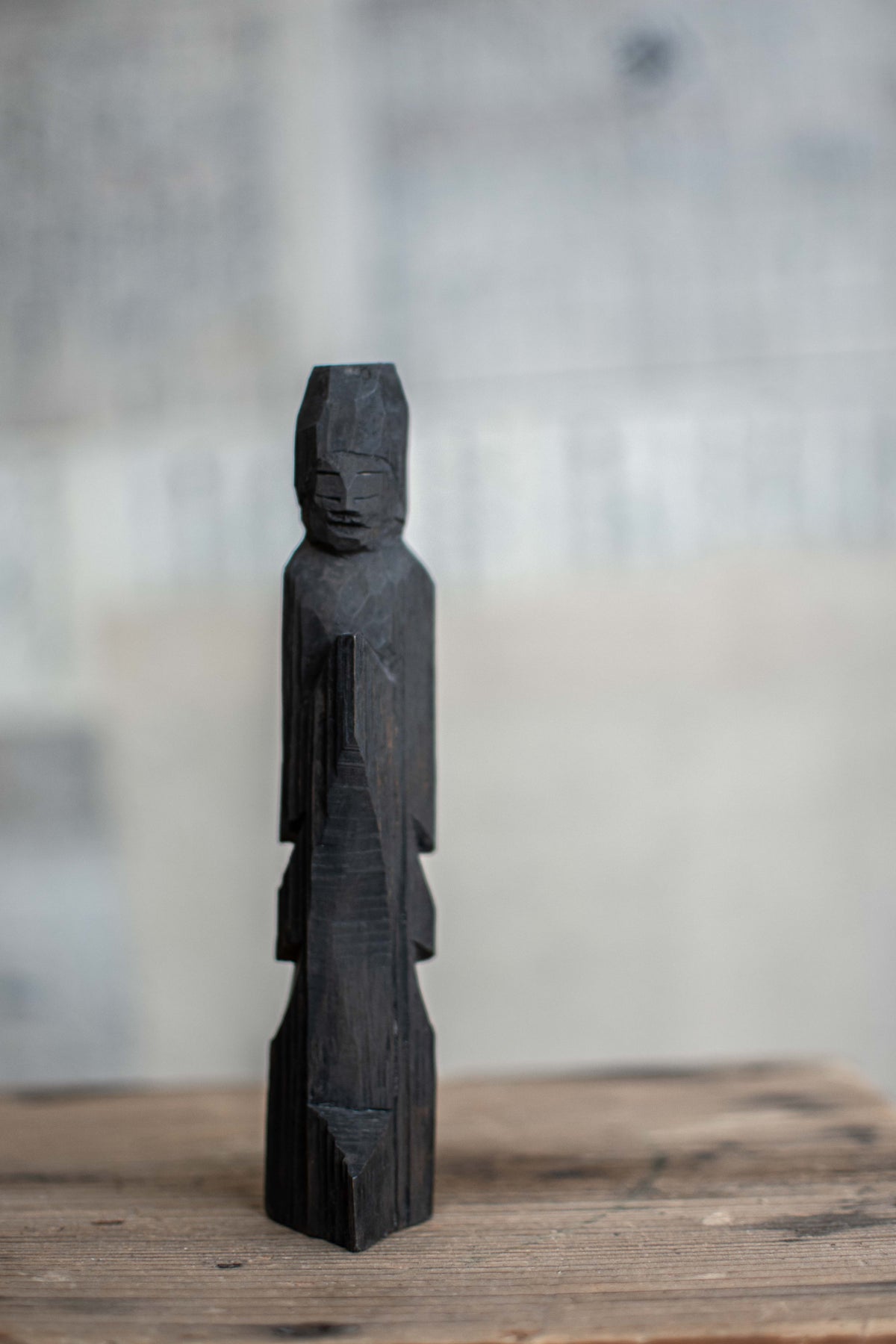 Japanese Carved Wooden Buddha - Edo / Meiji Era