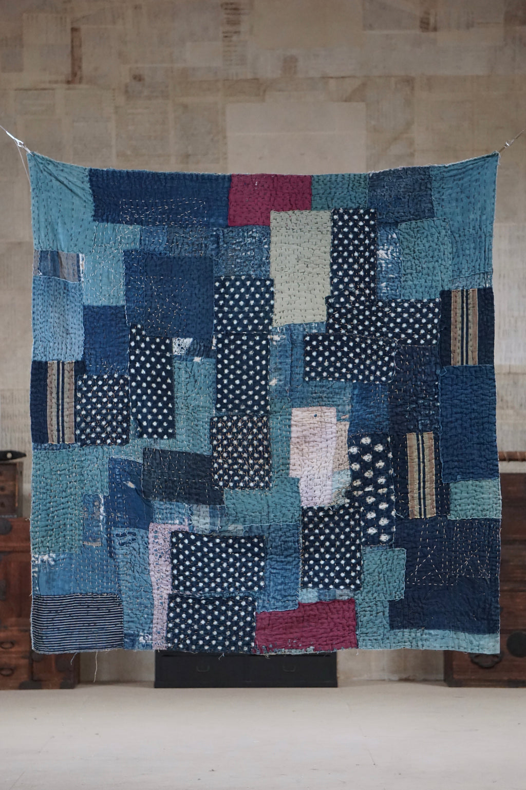 Antique Japanese Boro Textile, Early - Mid 20th Century