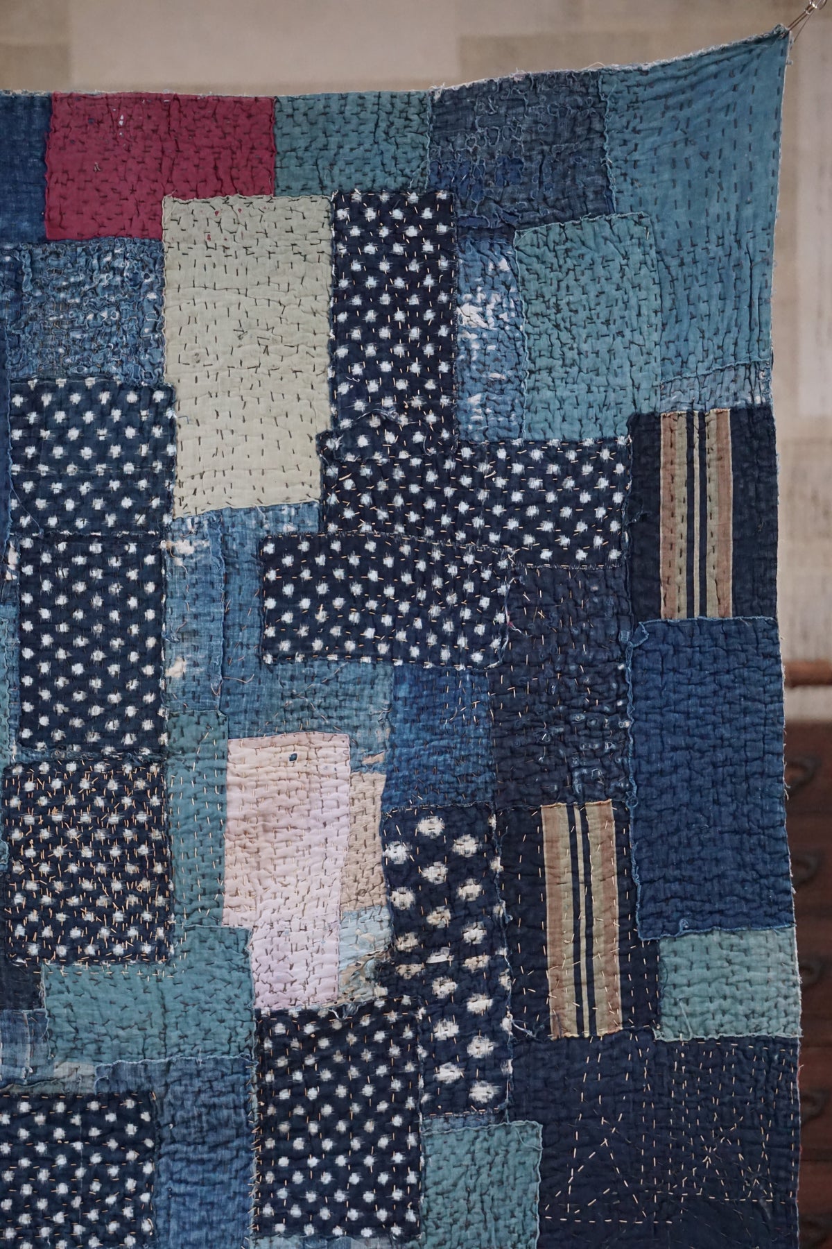 Antique Japanese Boro Textile, Early - Mid 20th Century