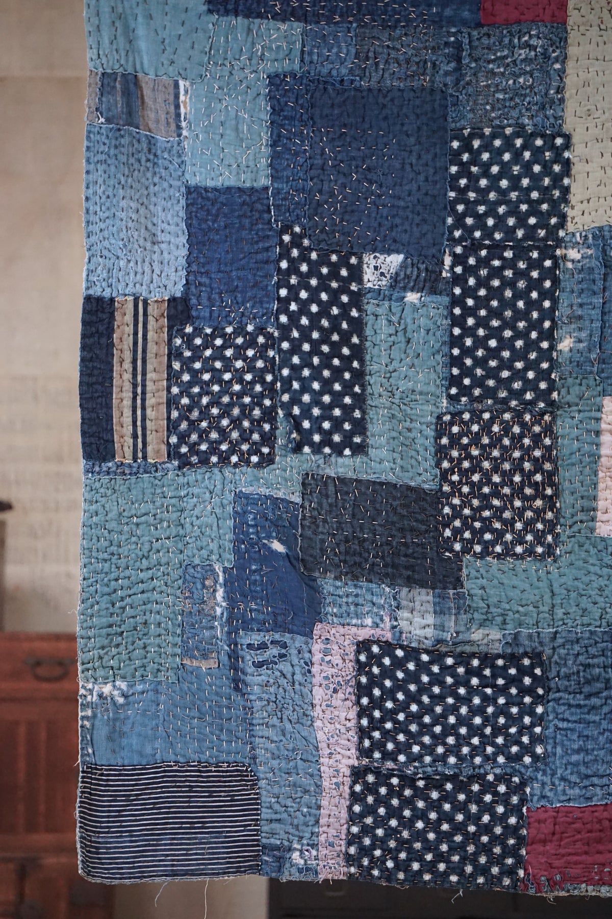 Antique Japanese Boro Textile, Early - Mid 20th Century