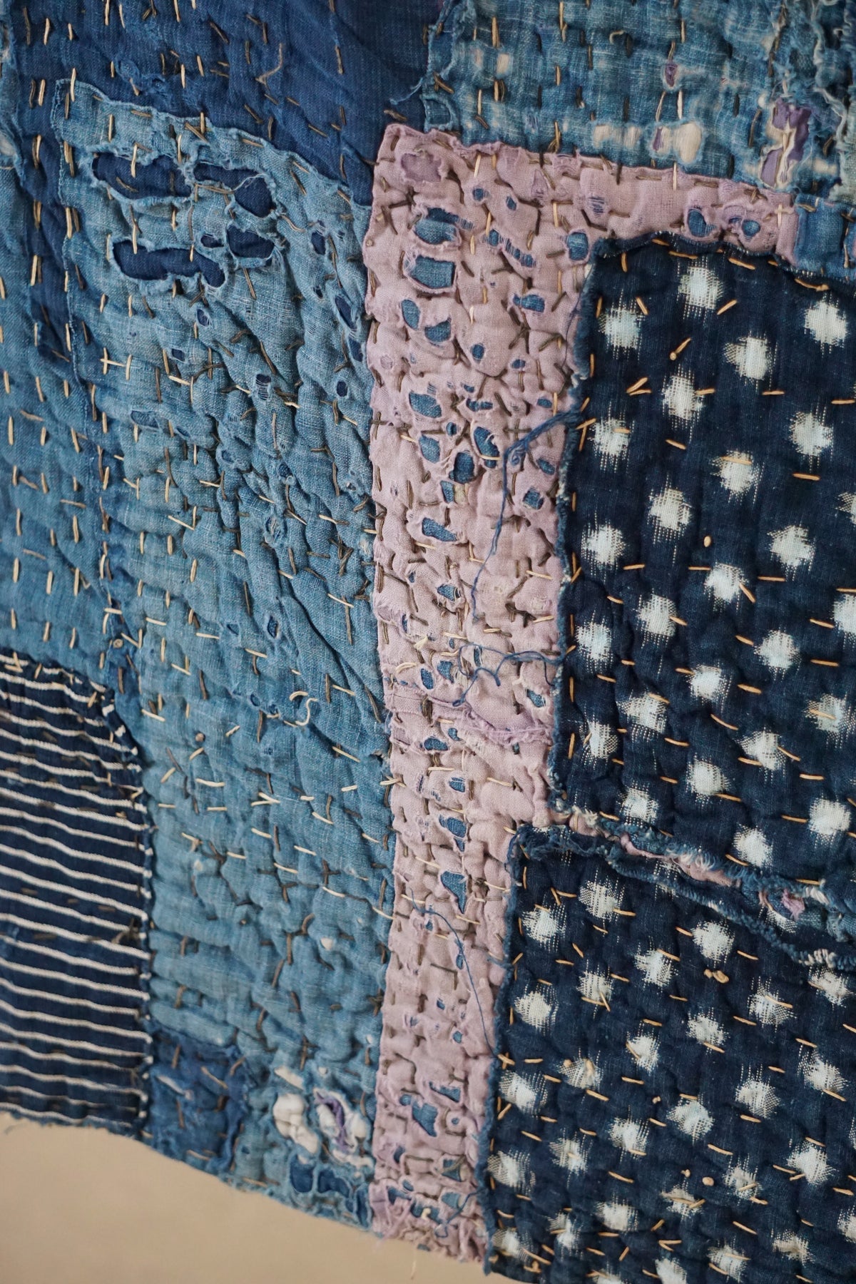 Antique Japanese Boro Textile, Early - Mid 20th Century