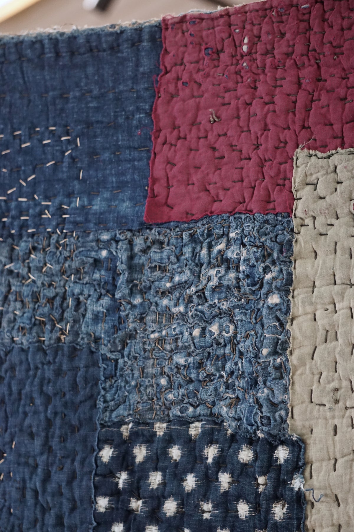 Antique Japanese Boro Textile, Early - Mid 20th Century