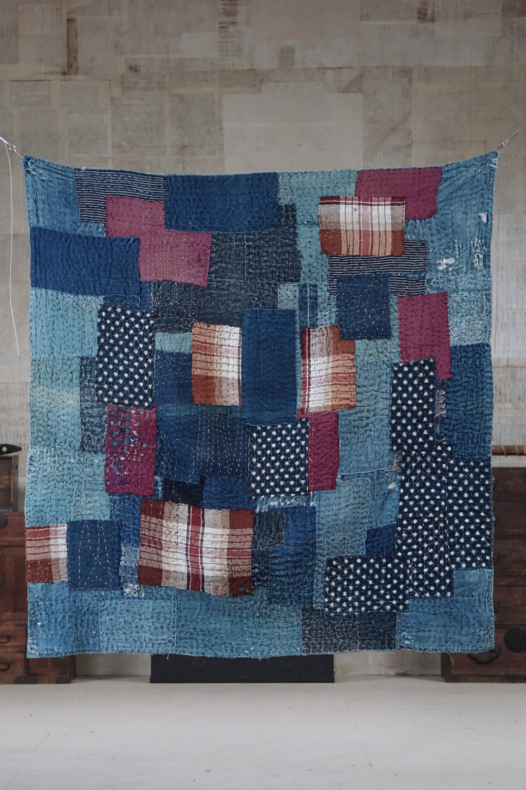 Antique Japanese Boro Textile, Early - Mid 20th Century