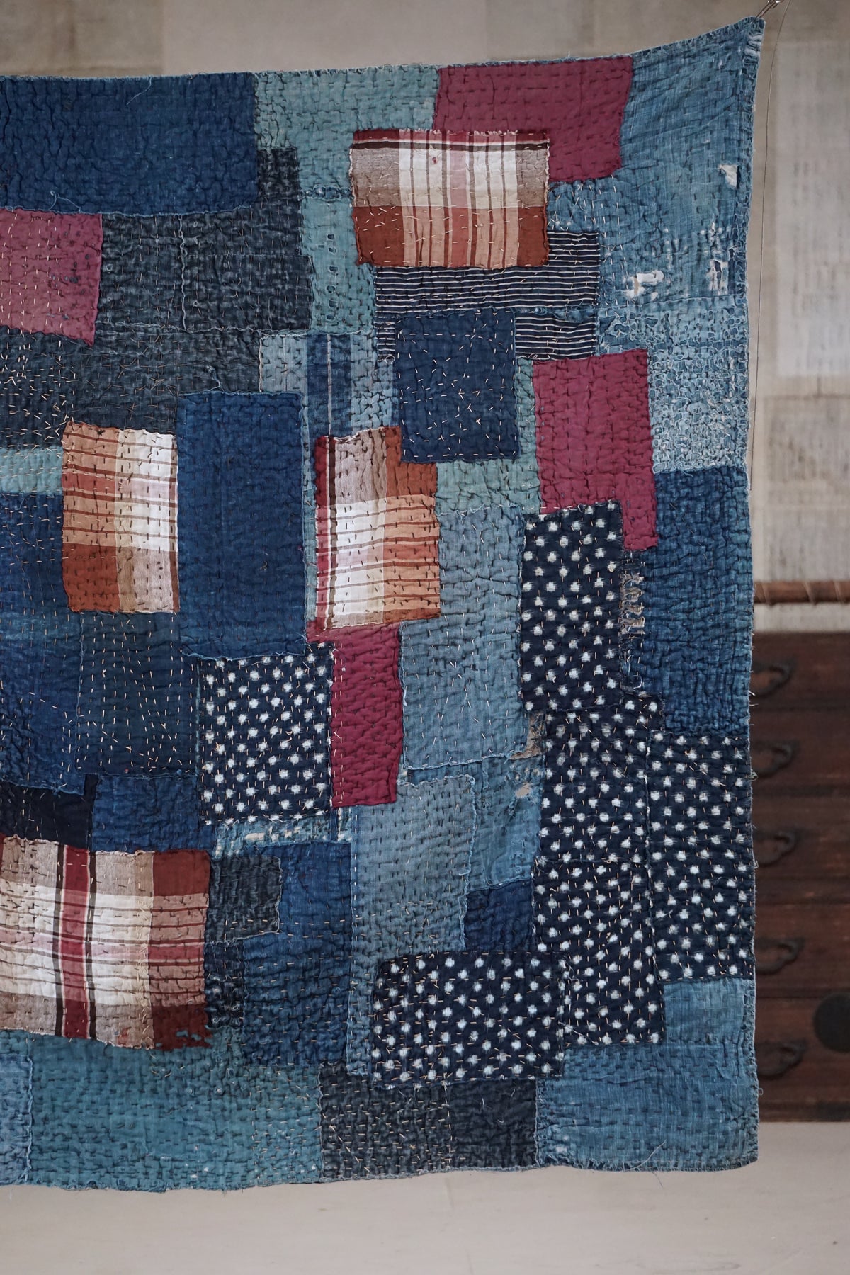 Antique Japanese Boro Textile, Early - Mid 20th Century