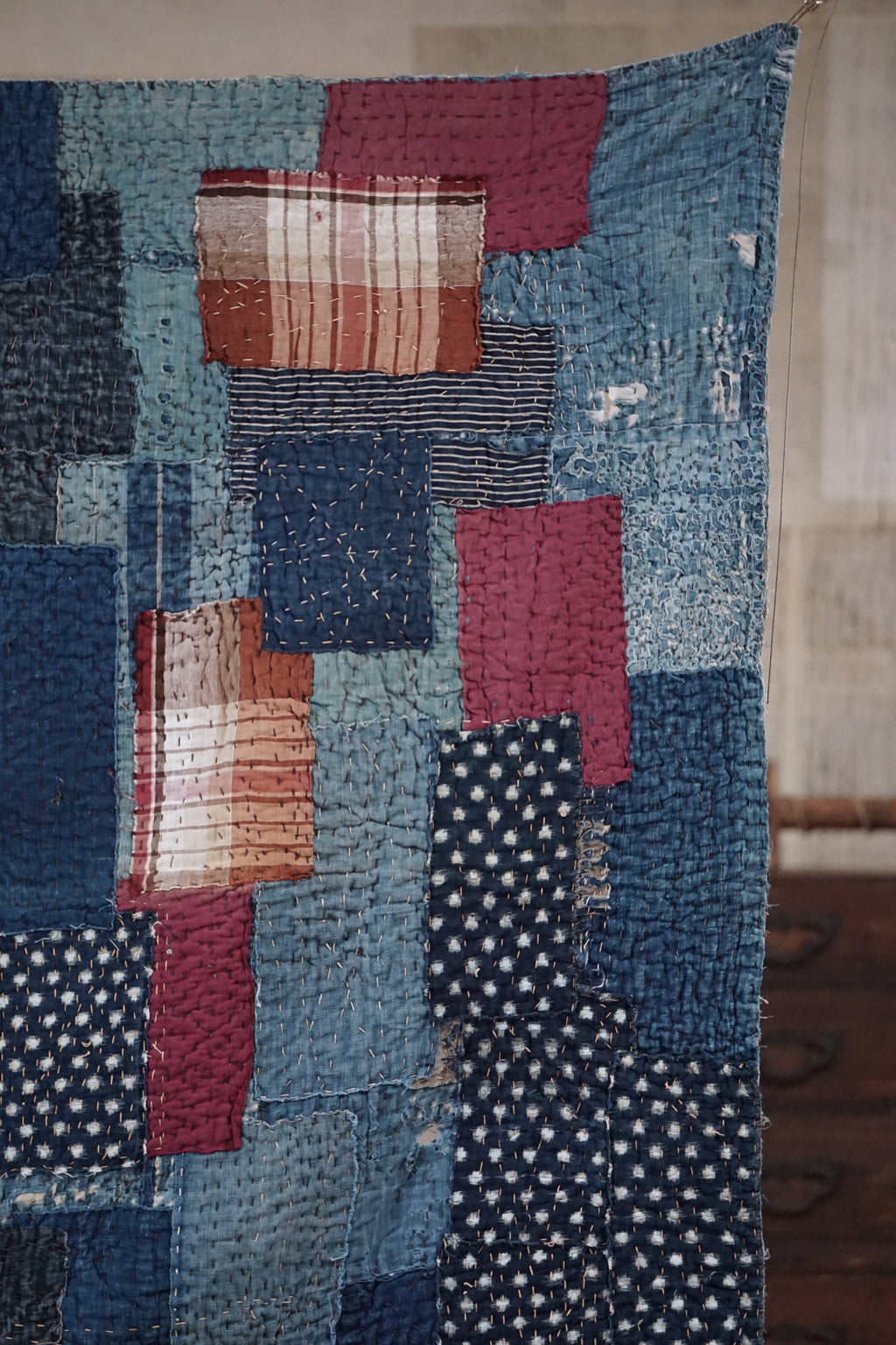 Antique Japanese Boro Textile, Early - Mid 20th Century