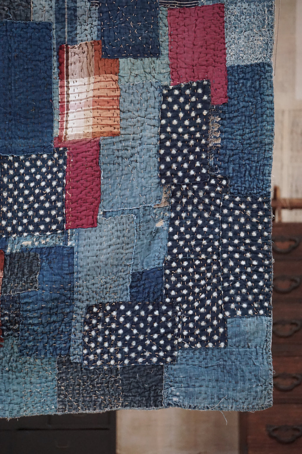 Antique Japanese Boro Textile, Early - Mid 20th Century