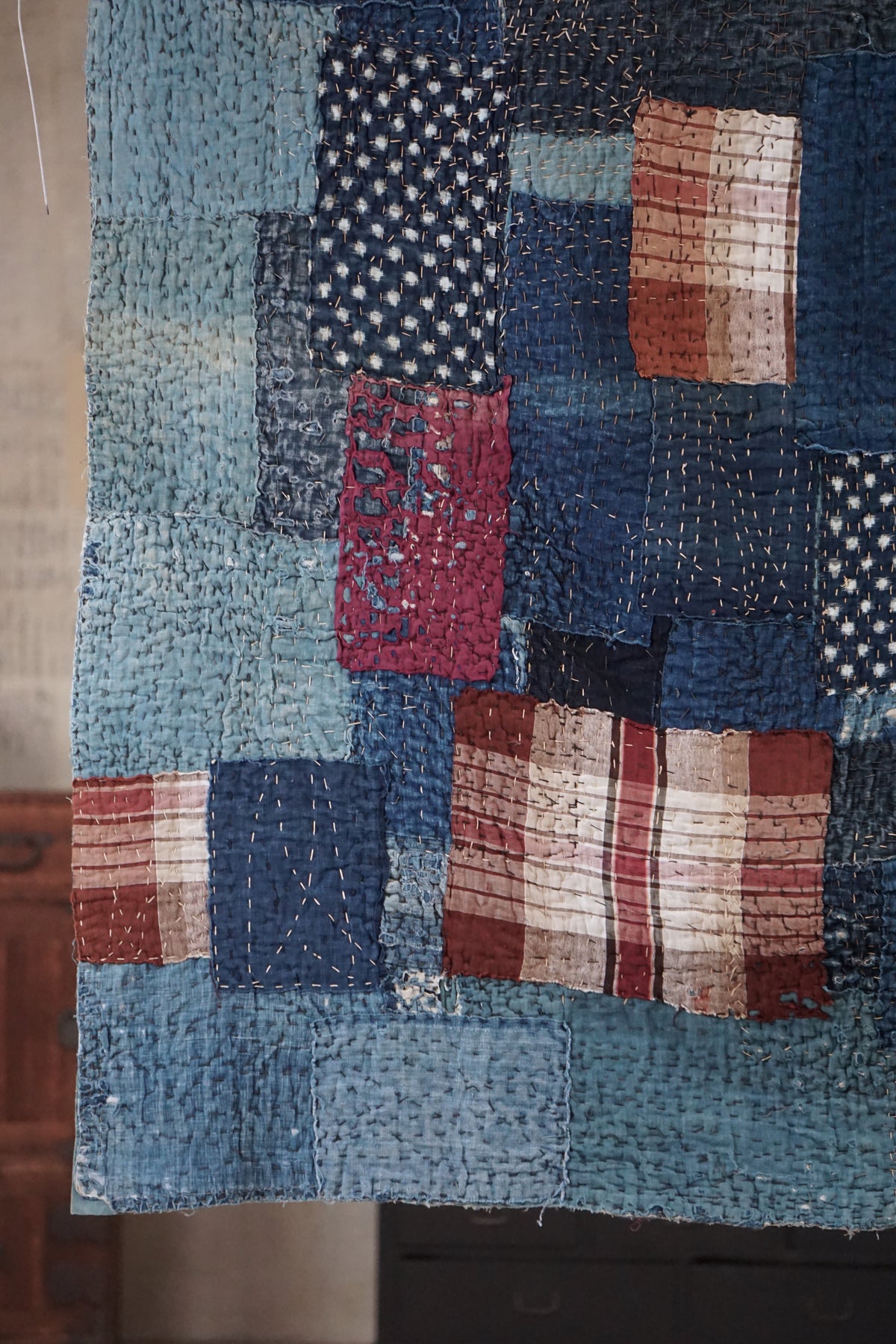 Antique Japanese Boro Textile, Early - Mid 20th Century
