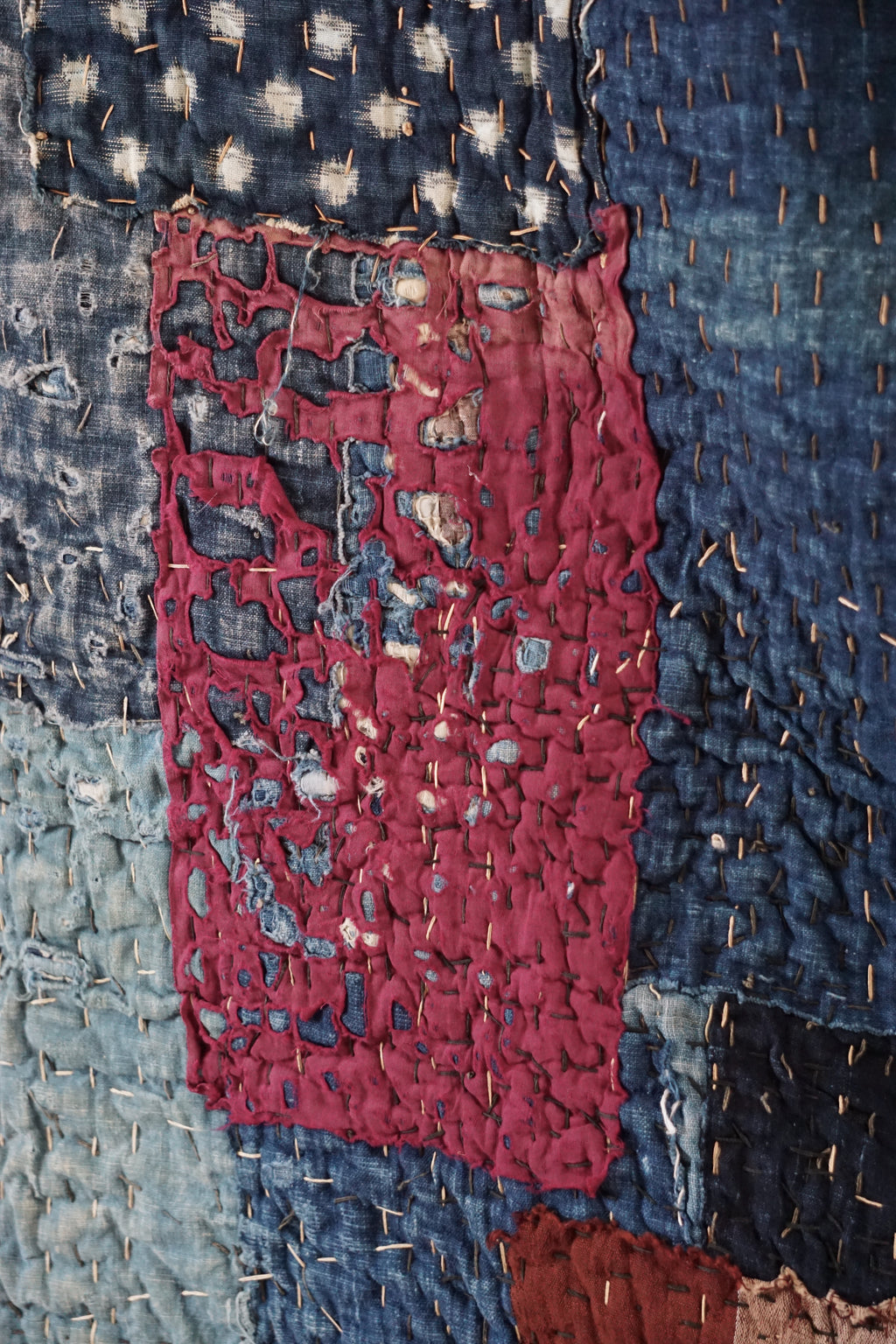 Antique Japanese Boro Textile, Early - Mid 20th Century