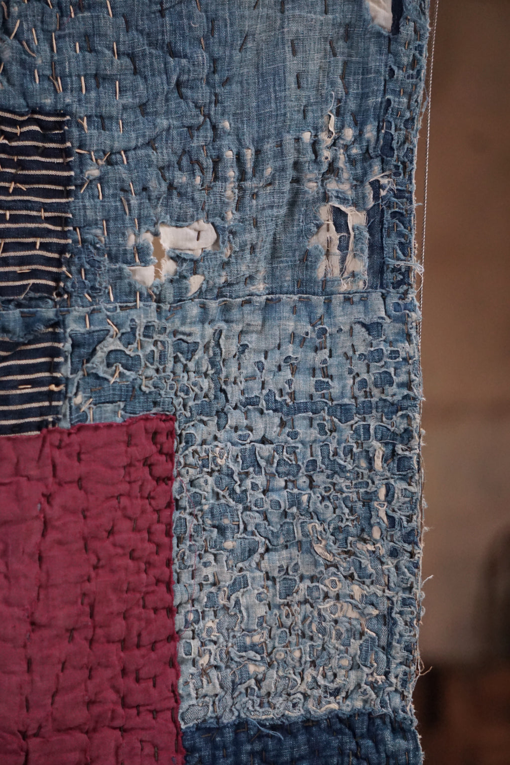 Antique Japanese Boro Textile, Early - Mid 20th Century