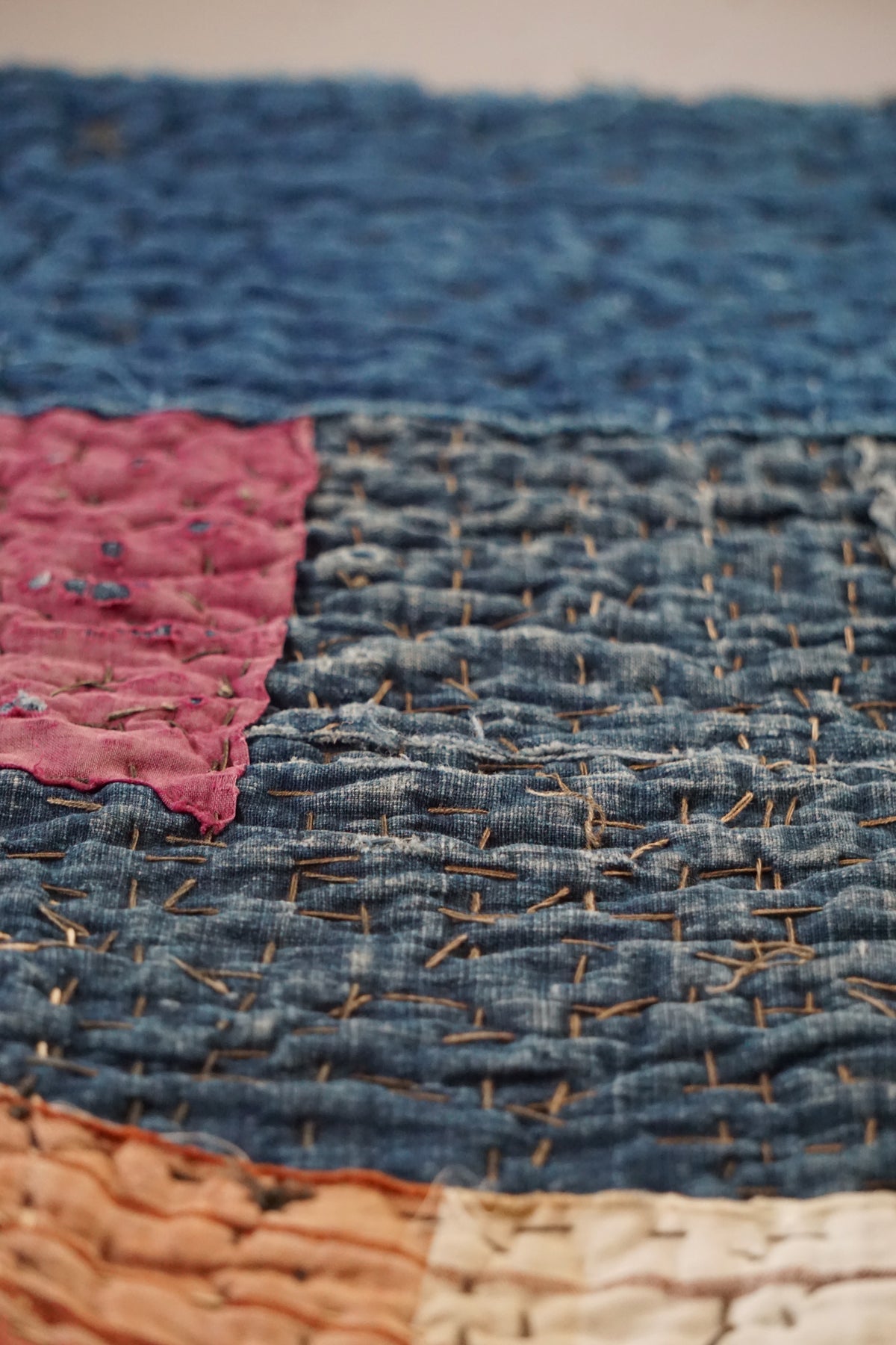 Antique Japanese Boro Textile, Early - Mid 20th Century