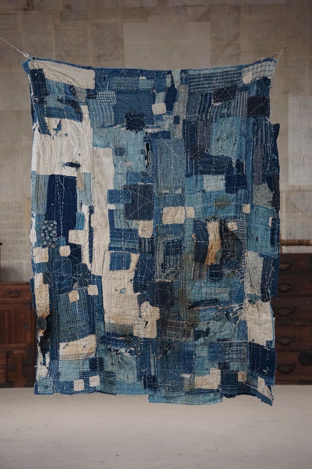 Antique Japanese Boro Textile, Late 19th Century