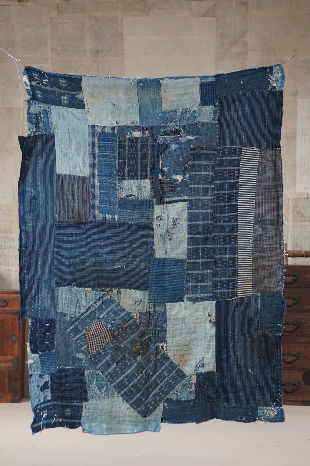 Antique Japanese Boro Textile, Late 19th Century