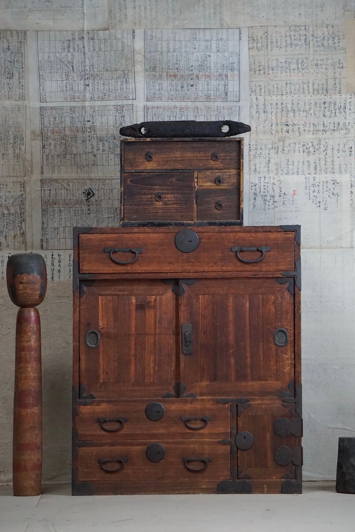 Antique Japanese Mid-size Tansu