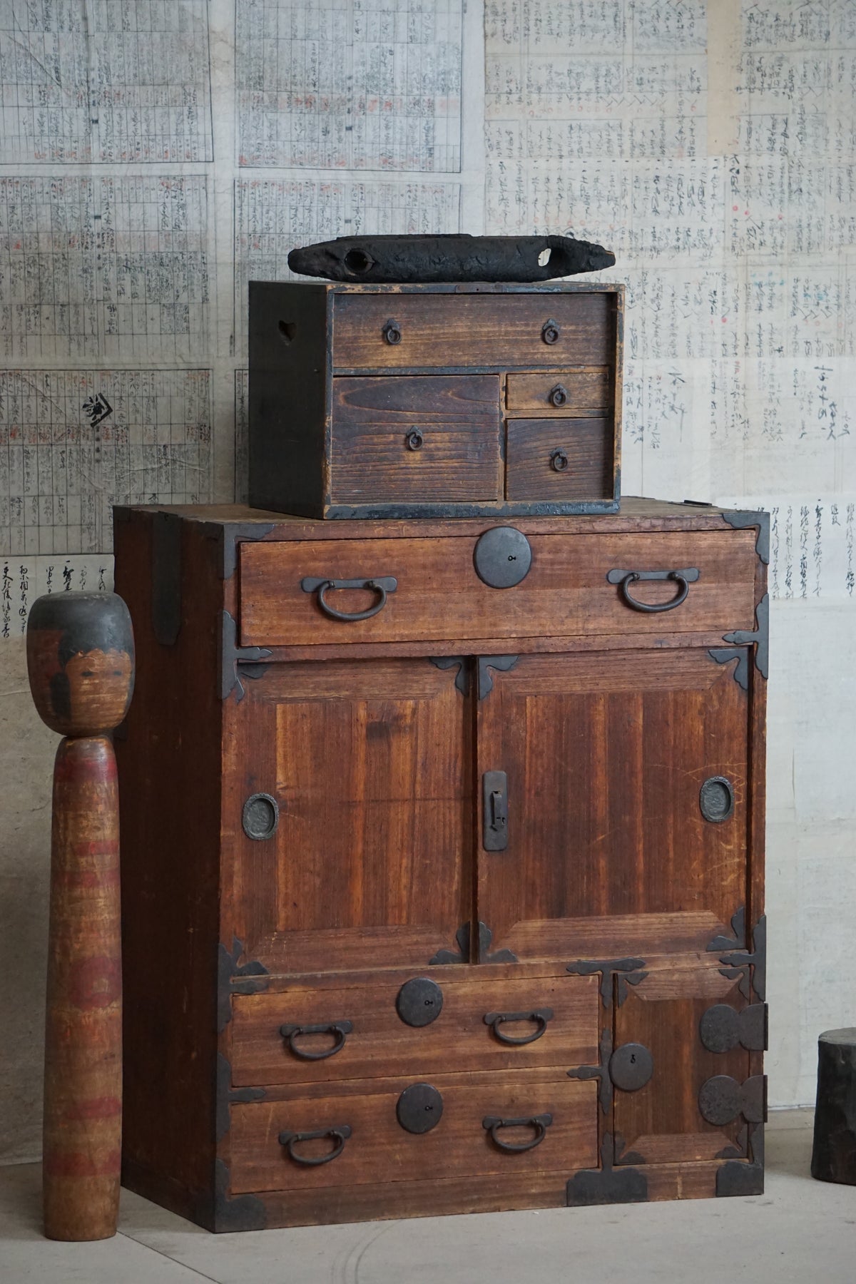 Antique Japanese Mid-size Tansu
