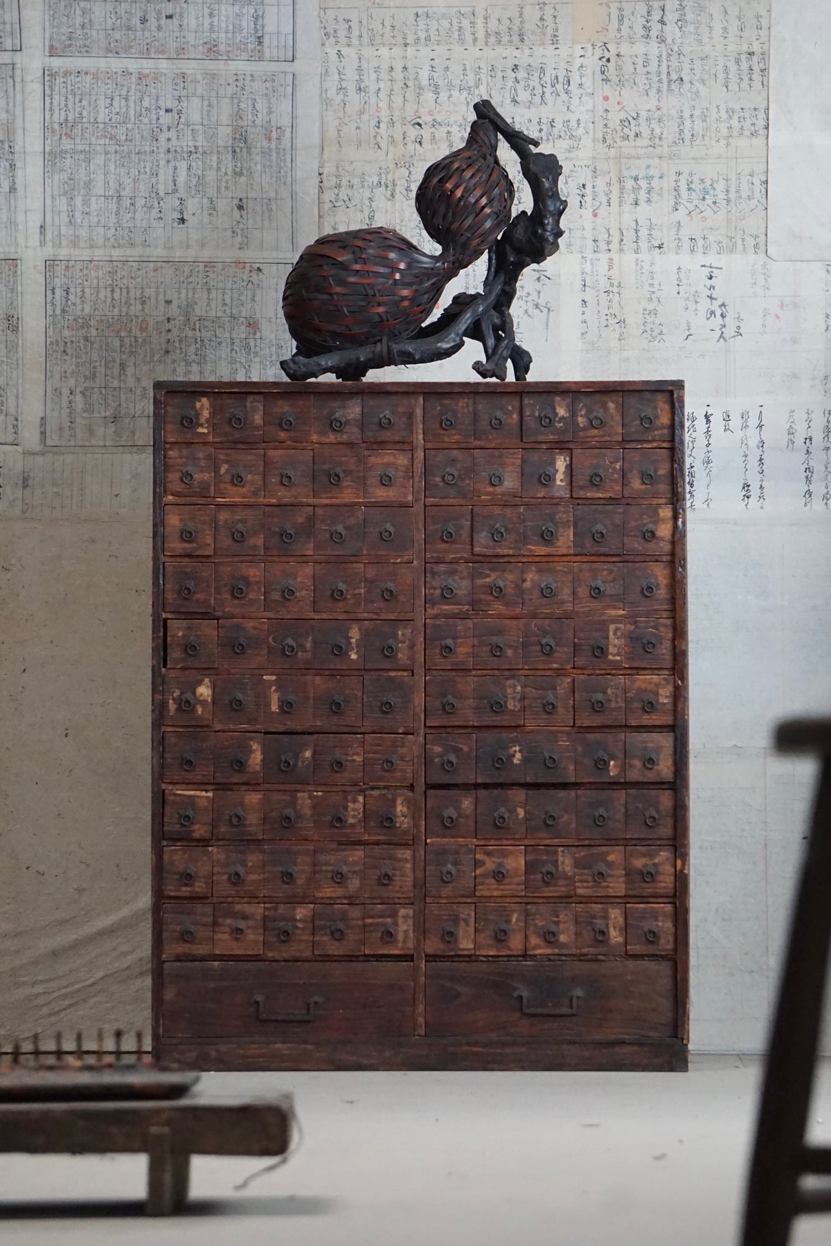 18C Antique Japanese Apothecary Cabinet
