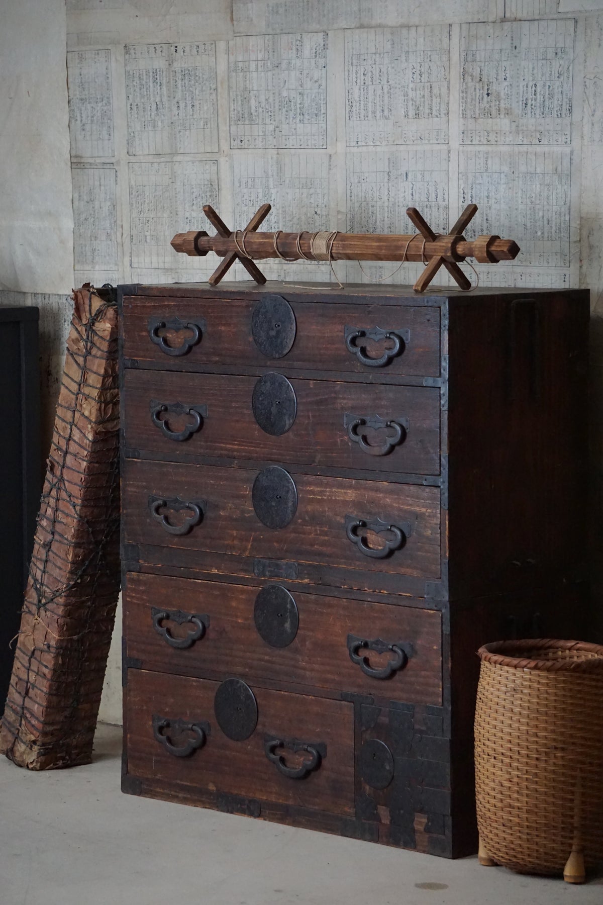 C1900 Rustic Antique Japanese Tansu Chest
