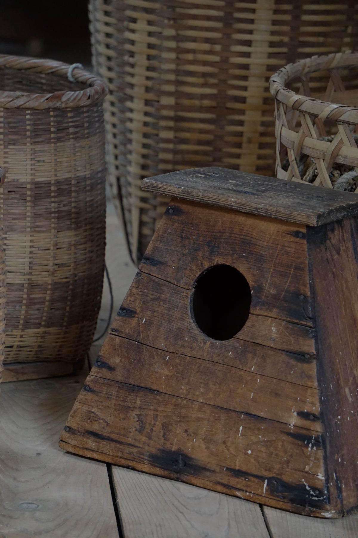 Early 20C Antique Street Vendor's Stool - Meiji Era