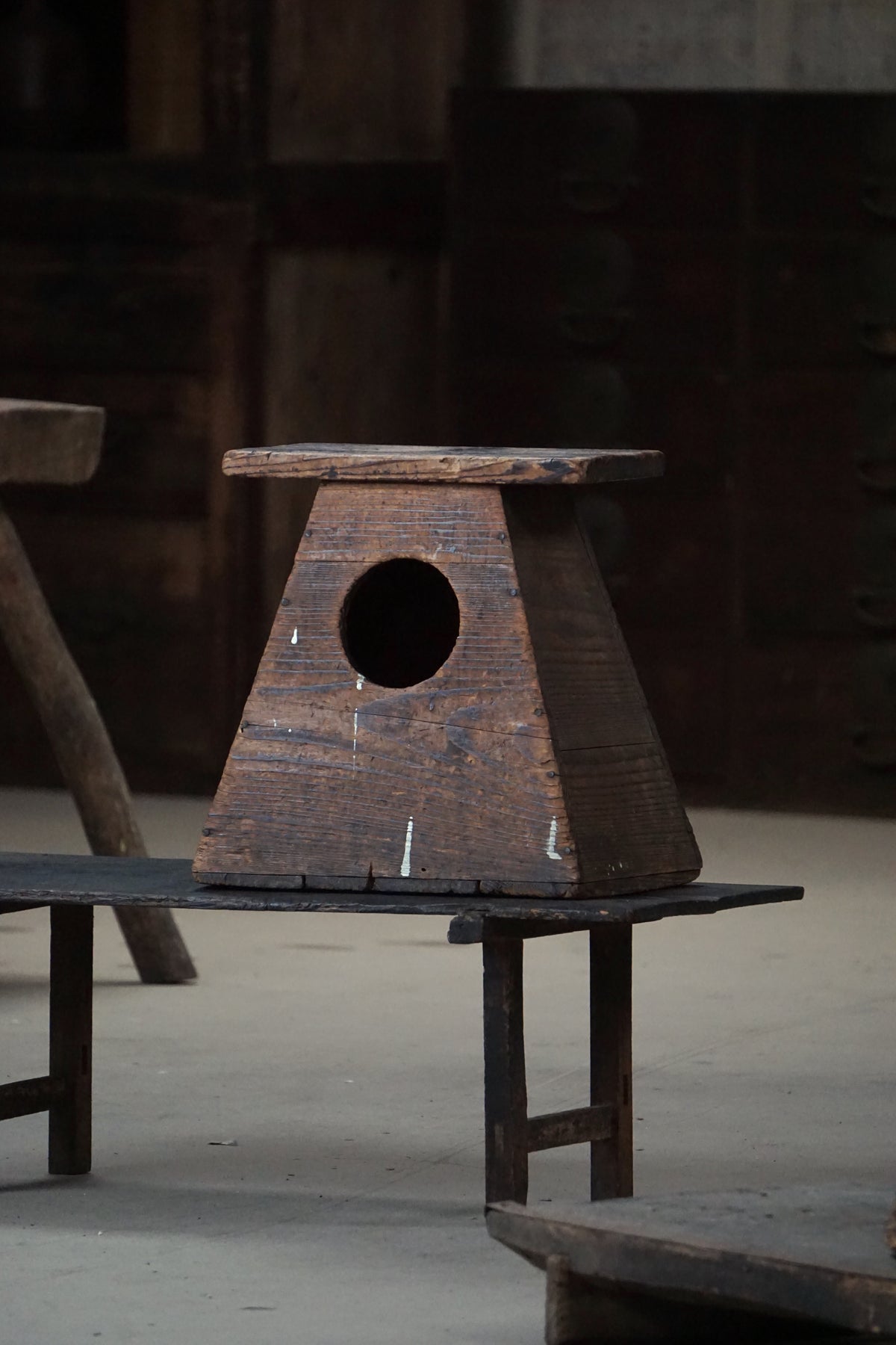Early 20C Antique Street Vendor's Stool
