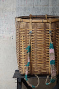 Antique Bamboo Backpack Basket – Woven Oiko Carrying Vessel