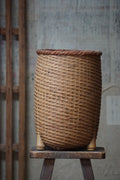 40cm Tall Bamboo Basket - Four-Footed Tall Basket