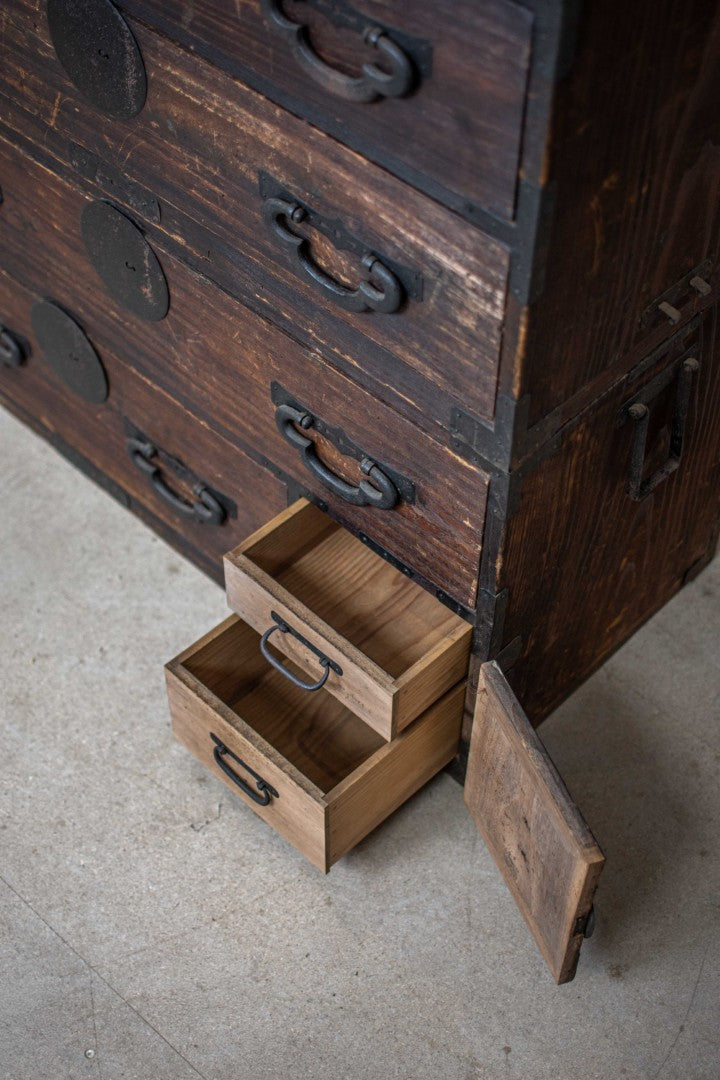 C1900 Rustic Antique Japanese Tansu Chest
