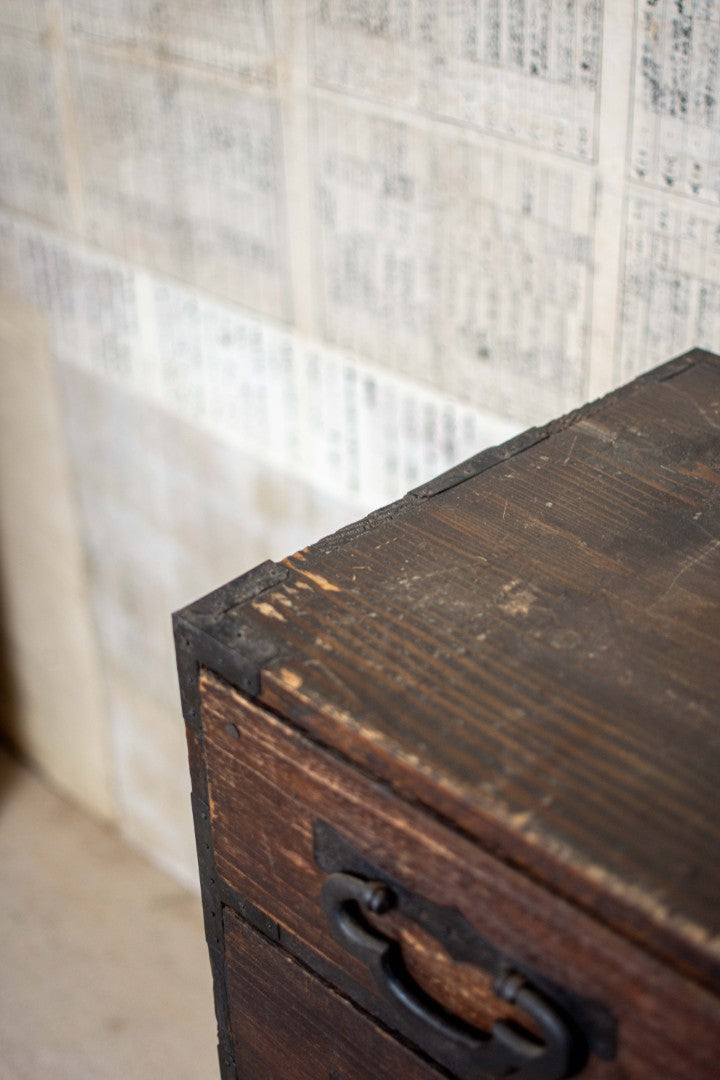 C1900 Rustic Antique Japanese Tansu Chest