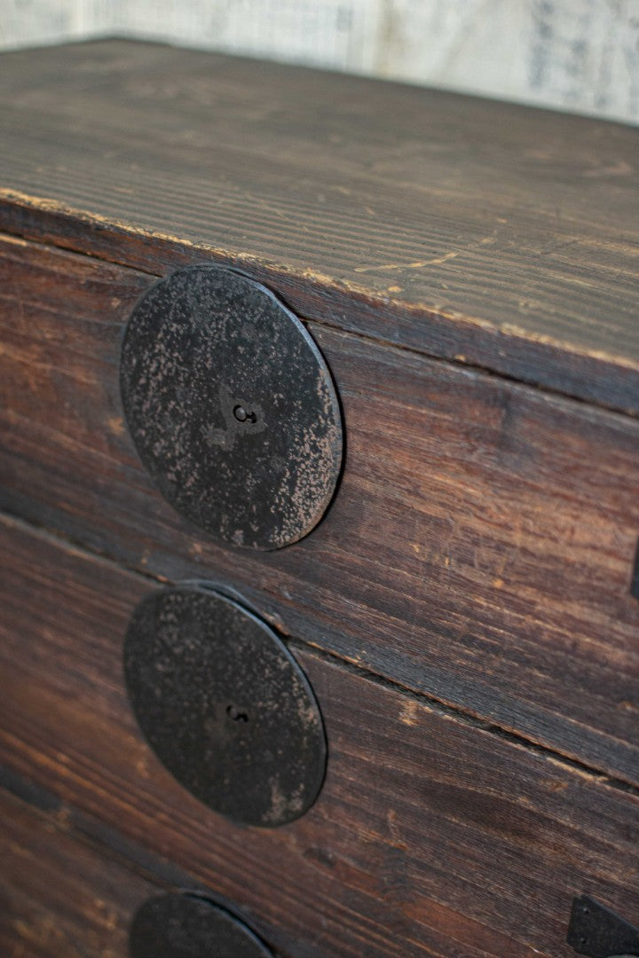 C1900 Rustic Antique Japanese Tansu Chest