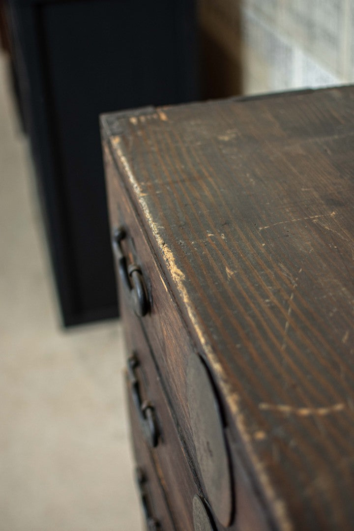 C1900 Rustic Antique Japanese Tansu Chest