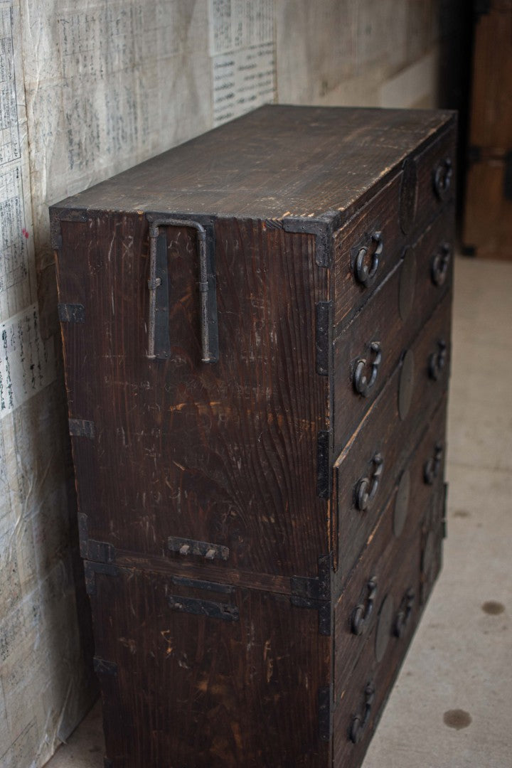 C1900 Rustic Antique Japanese Tansu Chest