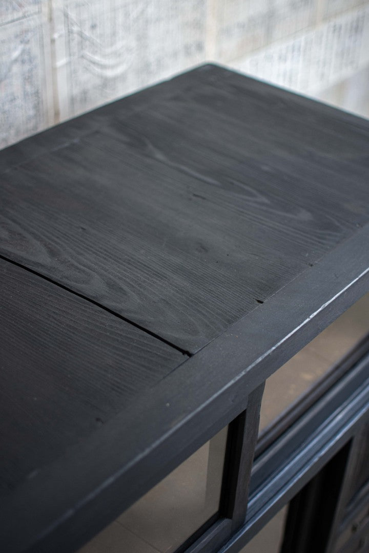 Antique Ebonised Japanese Mizuya Tansu Cabinet