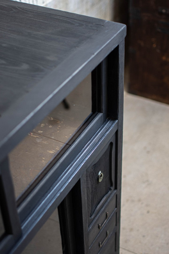 Antique Ebonised Japanese Mizuya Tansu Cabinet
