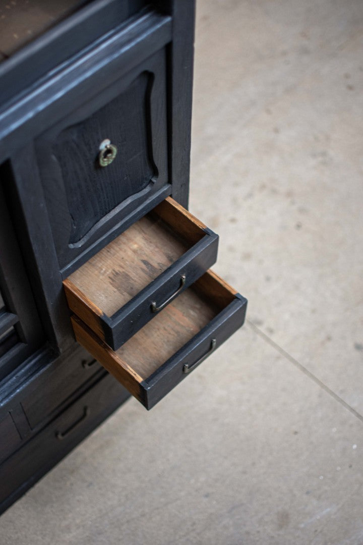 Antique Ebonised Japanese Mizuya Tansu Cabinet